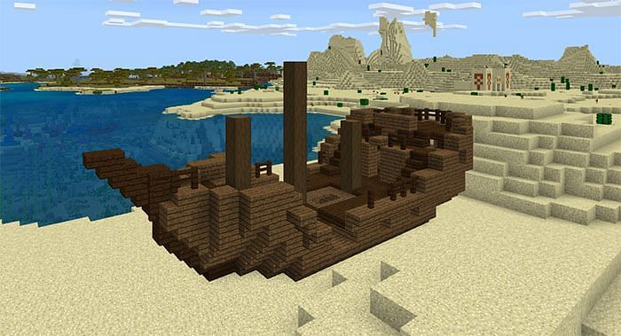 Shipwreck (Image via Minecraft)