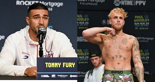 Tommy Fury [left] and Jake Paul [right]