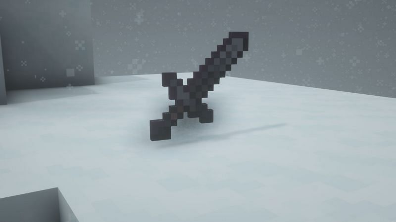 Netherite sword in the game (Image via Minecraft)
