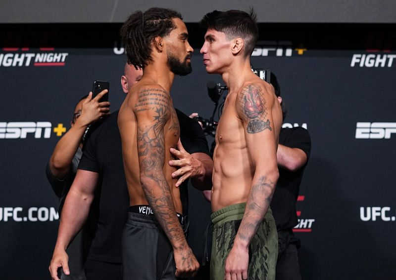 Roosevelt Roberts (Left) and Ignacio Bahamondes (Right) [UFC Fight Night: Cannonier vs. Gastelum Weigh-in]