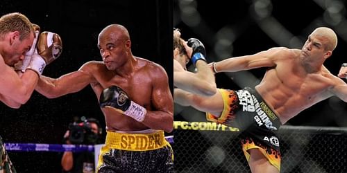 Anderson Silva (left) and Tito Ortiz (right)