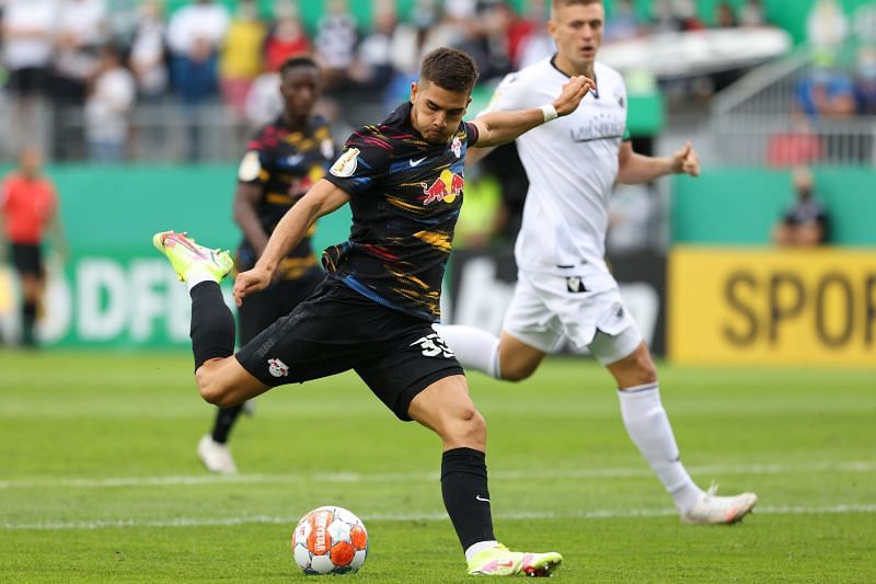 Silva in action for his new side RB Leipzig
