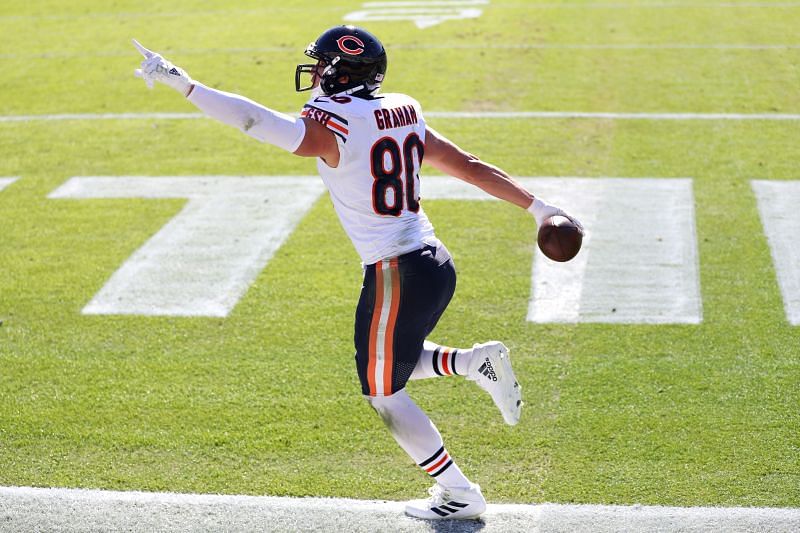 &lt;a href=&#039;https://www.sportskeeda.com/nfl/jimmy-graham&#039; target=&#039;_blank&#039; rel=&#039;noopener noreferrer&#039;&gt;Jimmy Graham&lt;/a&gt; playing for Chicago Bears v Jacksonville Jaguars