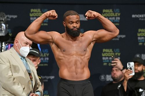 Jake Paul v Tyron Woodley - Weigh In