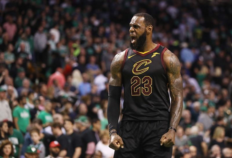 LeBron James in Cleveland Cavaliers colors
