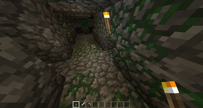 A Jungle Temple makes good use of tripwire hook traps and dispensers (Image via Minecraft)