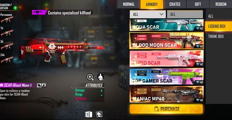 Blood Moon SCAR (Image via Free Fire)