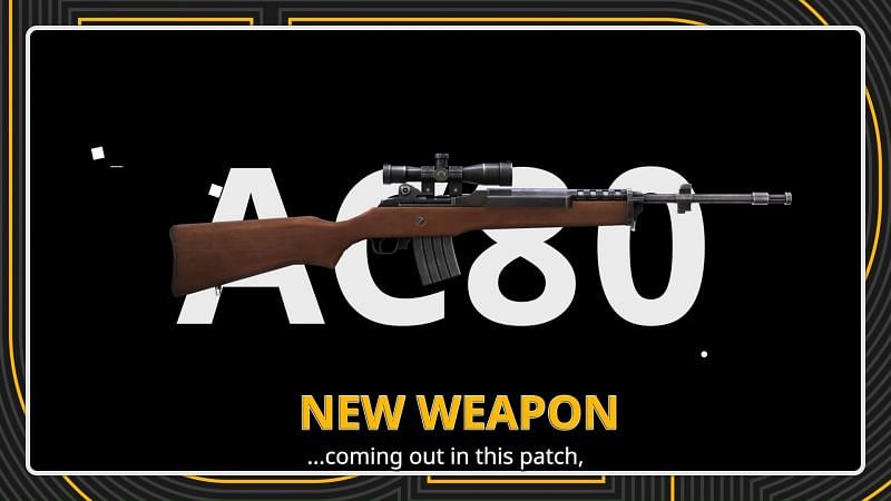 AC80 is the name of the new firearm (Image via Free Fire / YouTube)