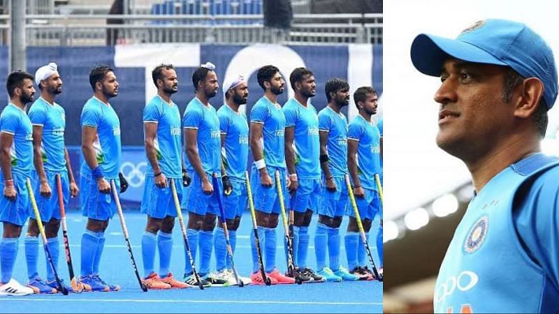 Indian men&#039;s hockey team and MS Dhoni