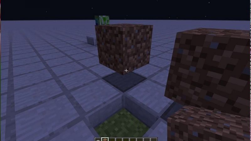 Use non-spawnable blocks like slabs (Image via Minecraft)
