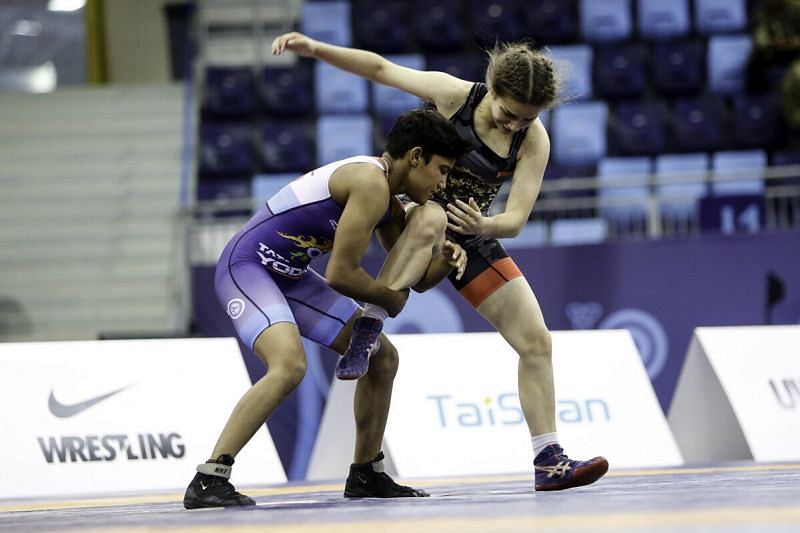 Komal at the cadet world championship (&copy;UWW)