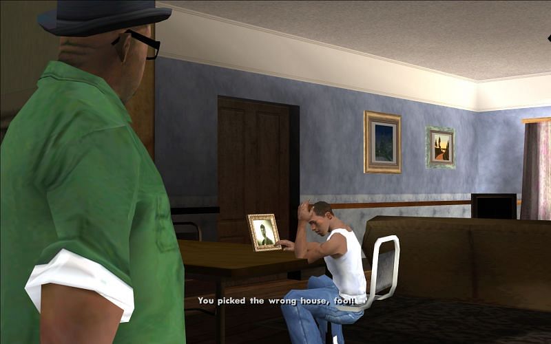 Big Smoke was in the kitchen for some reason (Image via Rockstar Games)