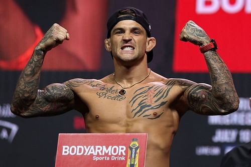 Dustin Poirier during the UFC 264 Weigh-in