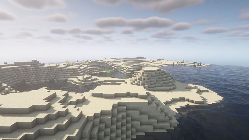 Big beach in the game (Image via Minecraft)