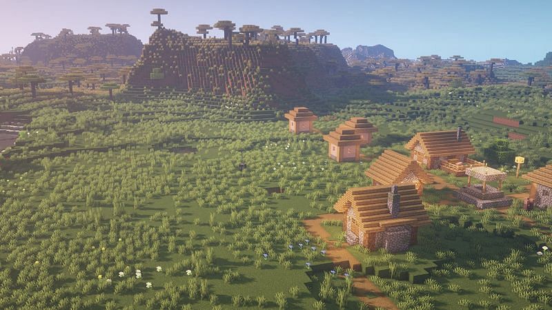 Minecraft seeds can spawn players right next to a village (Image via Minecraft)