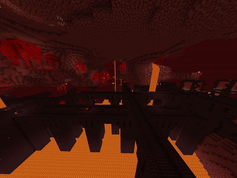 Nether fortresses (Image via Minecraft)