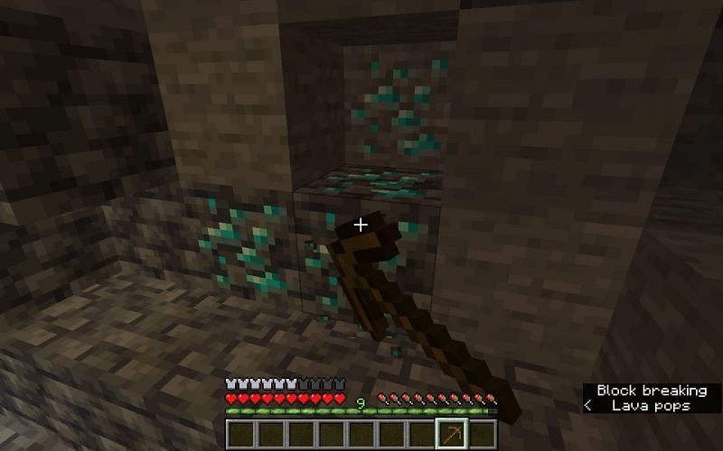 Diamond ore requires at least an iron pickaxe (Image via Mojang)