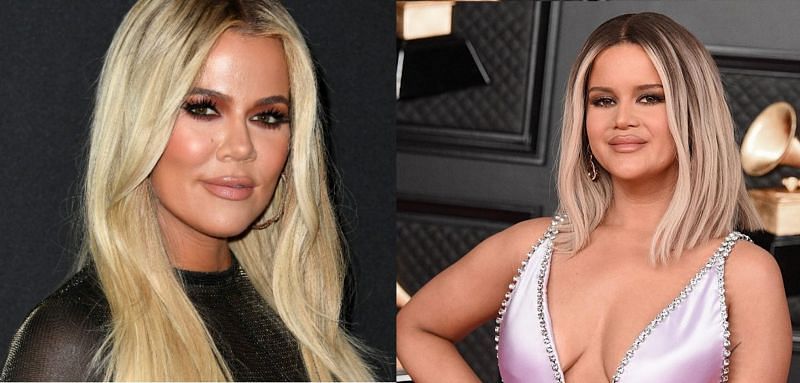 Khloe Kadarshian and Maren Morris carry enough resemblance to be amongst the celebrities who are twins. (Image via Jon Kopaloff / Getty Images, and Kevin Mazur, Getty Images)