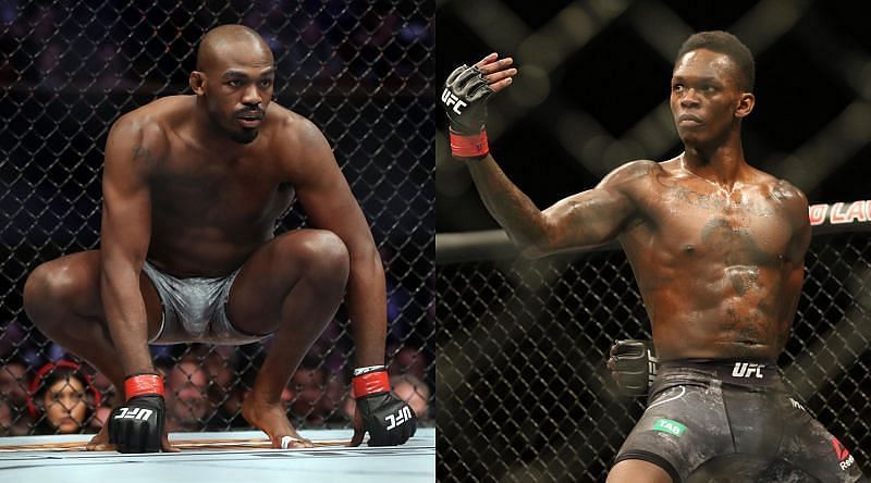 Jon Jones (left) and Israel Adesanya (righ were in a heated feud for months