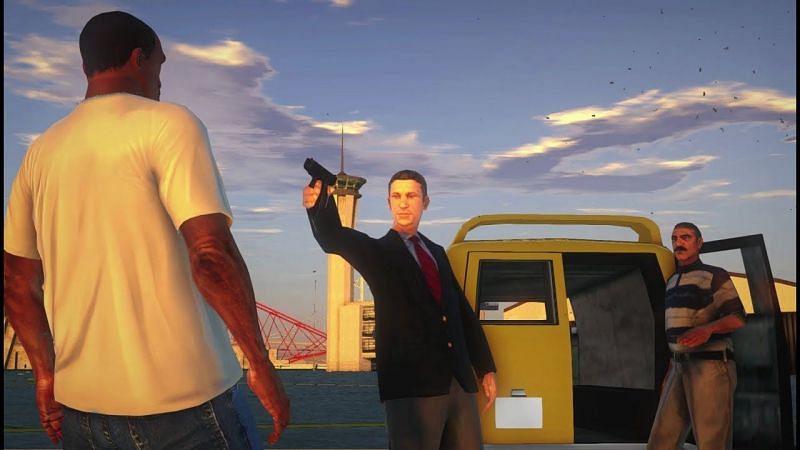 Here is a fan-made image of Mike Toreno with GTA 5 graphics (Image via PrinceY, YouTube)