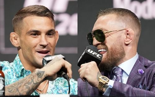 Dustin Poirier (left); Conor McGregor (right)