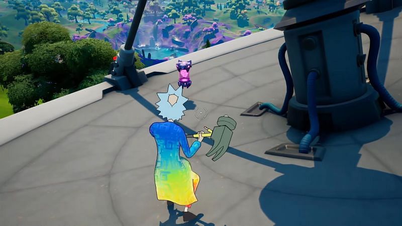 Morty, help me find these Fortnite alien artifacts for Week 9 (Image Fortnite Events/YouTube)