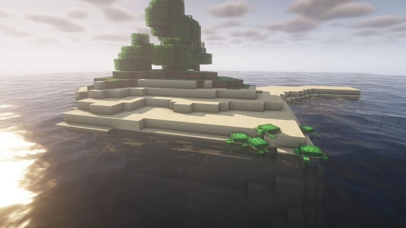 A small beach island (Image via Minecraft)
