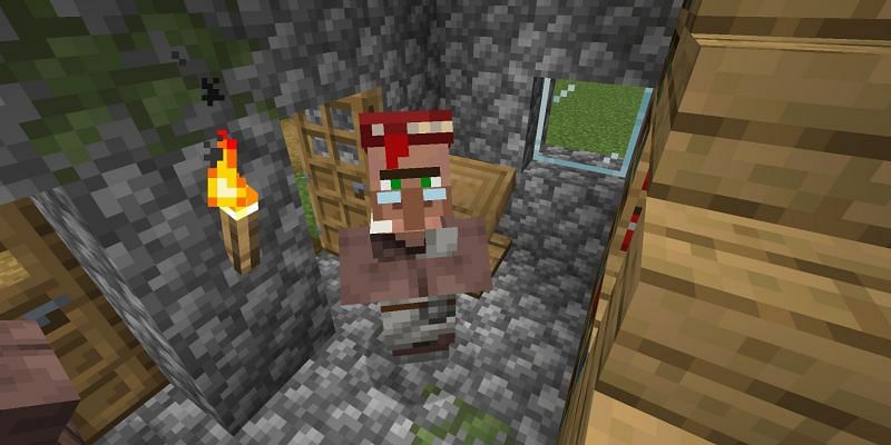 Trading with villagers in Minecraft rewards players with Experience (Image via Mojang)