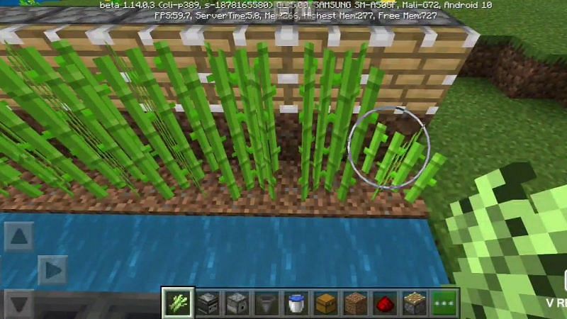 Automatic sugarcane farms are extremely easy to craft (Image via YouTube/andrej scekic)