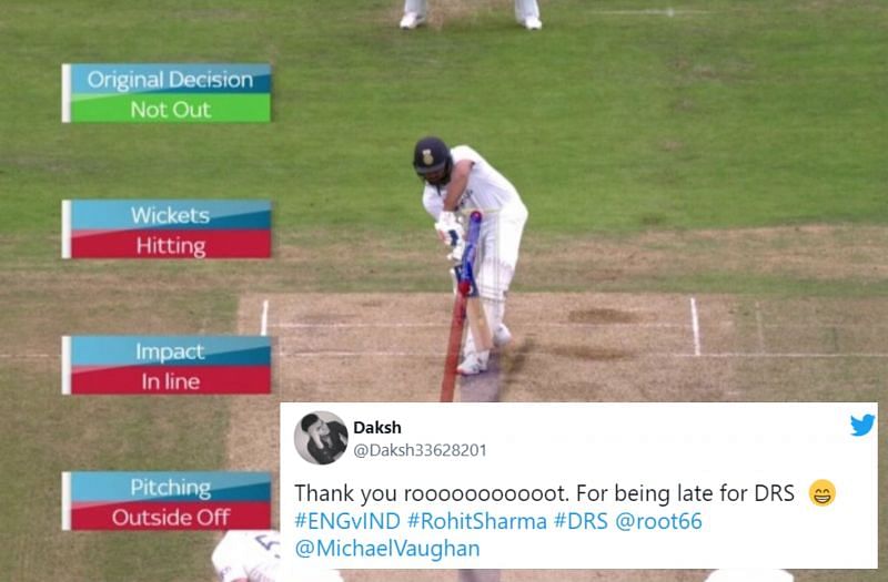 Twitter reactions to Rohit Sharma&#039;s DRS reprieve