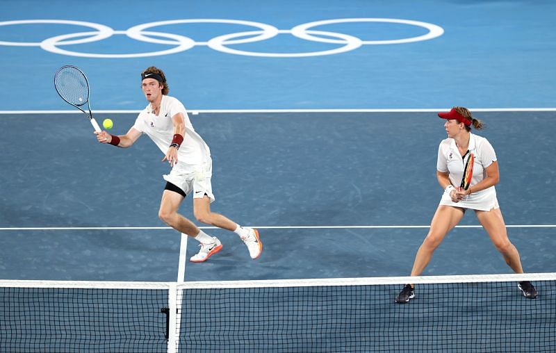 Rublev and Anastasia Pavlyuchenkova at the Tokyo Olympics.