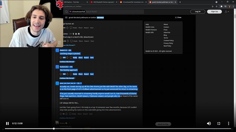 xQc calls Pokimane fans insane for supporting her tweet about GreekGodX (Image via Twitch/xQcOW)