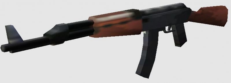 Notice the low quality texture on this beta weapon (Image via Rockstar Games)