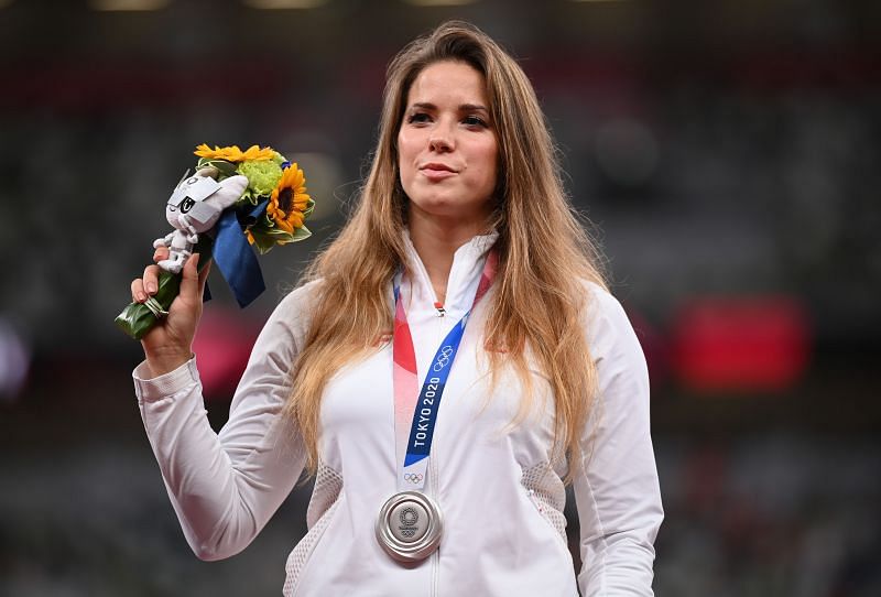 Poland&#039;s Maria Andrejczyk won the silver medal in Tokyo with a throw of 64.61m