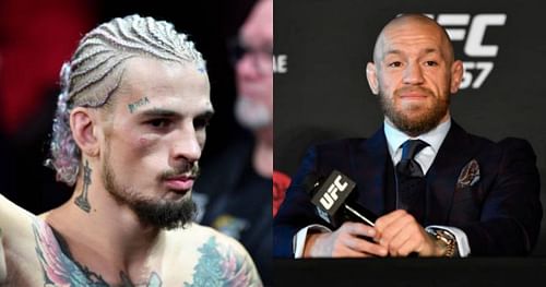 Sean O'Malley (left); Conor McGregor (right).