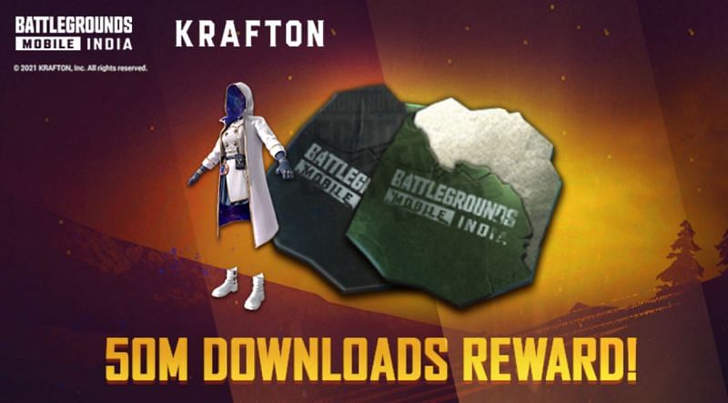 Players will obtain the Galaxy Messenger Set permanently after the game reaches 50 million downloads (Image via Krafton)