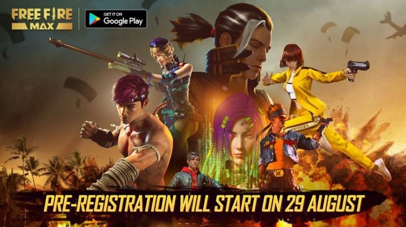 Pre-registrations for Free Fire MAX start from Sunday, 29 August