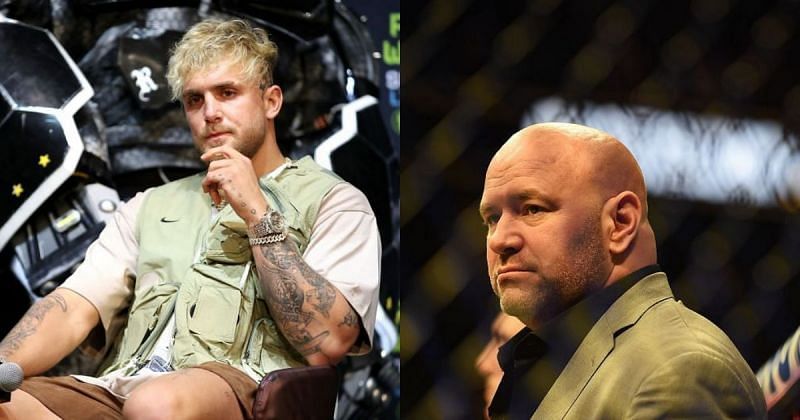 Jake Paul (left) &amp; Dana White (right)