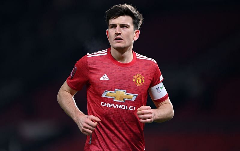 Harry Maguire pictured during Manchester United v Liverpool: The Emirates FA Cup 4th Round