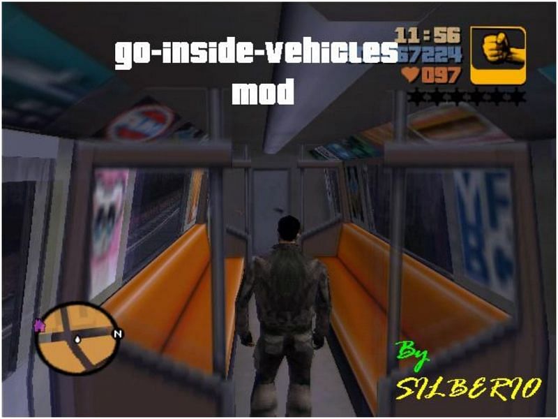 Inside the subway train in GTA 3 (Image via The GTA Place)