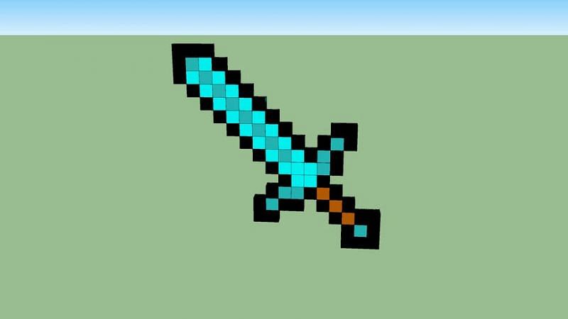 Diamond sword (Image via 3Dwarehouse)