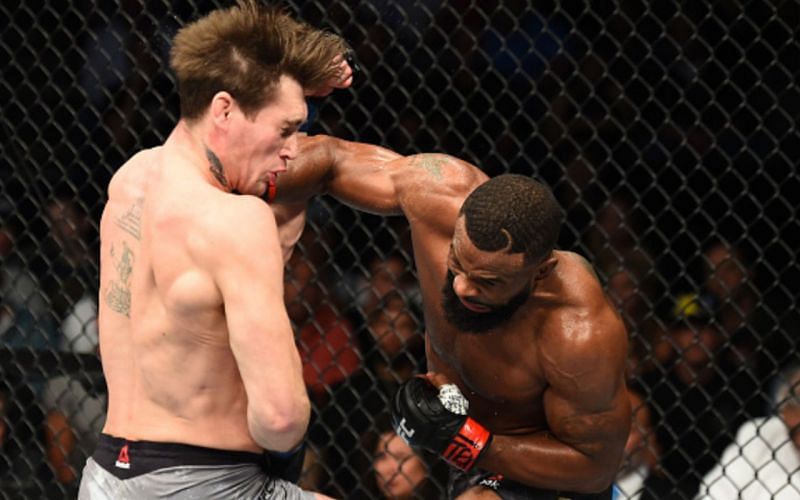 Darren Till (left) and Tyron Woodley (right)