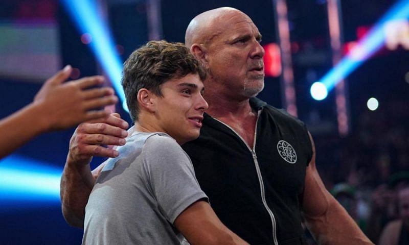Goldberg with his son Gage Goldberg