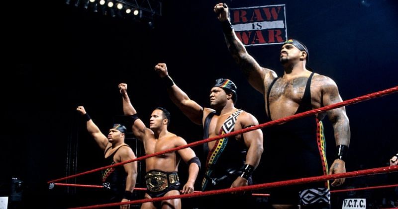 D&#039;Lo Brown, The Rock, Faarooq, and The Godfather