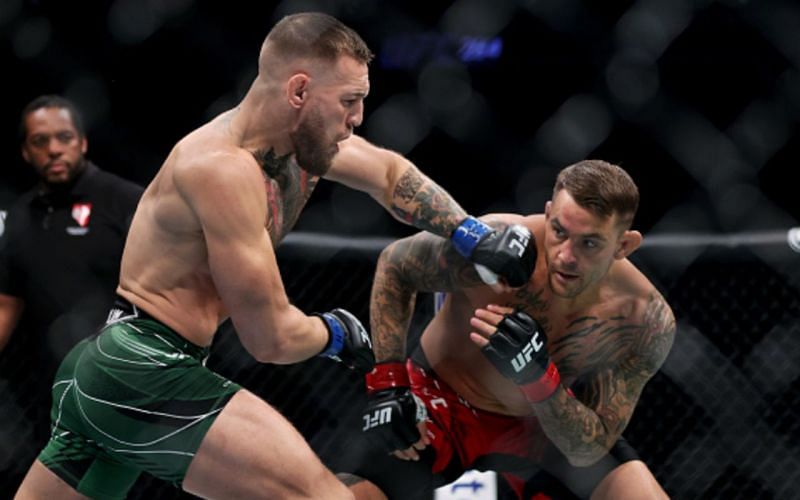 Conor McGregor (left); Dustin Poirier (right)