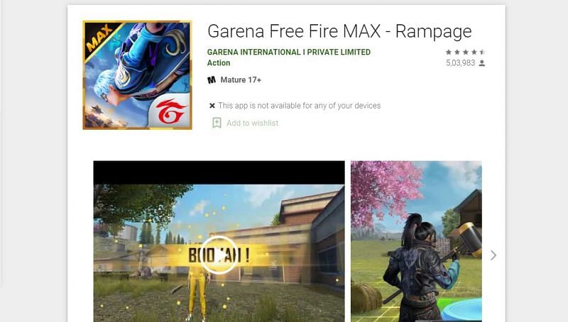 free fire max offline play store