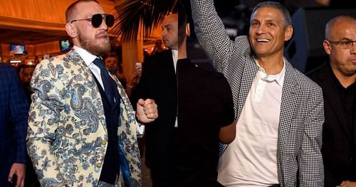 Conor McGregor (L), Ari Emanuel (R)