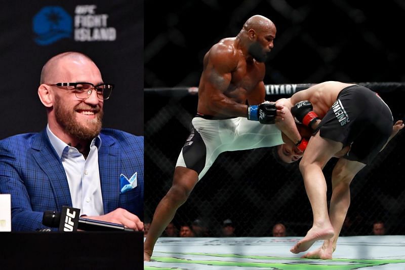 Conor McGregor&#039;s reaction to Yoel Romero&#039;s knockout win over Chris Weidman at UFC 205