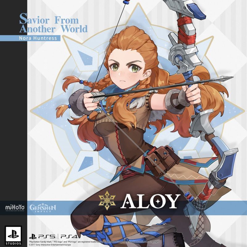 Aloy&#039;s official art in Genshin Impact (Image via miHoYo)