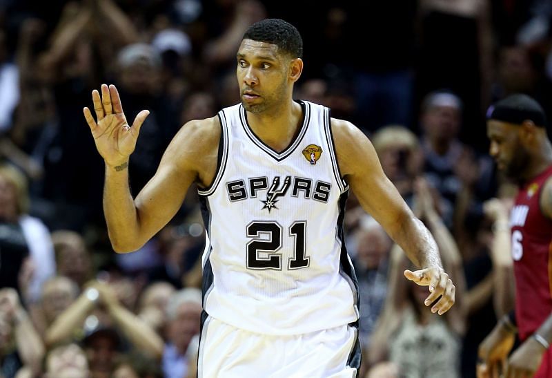 Tim Duncan in the 2014 NBA Finals - Game One